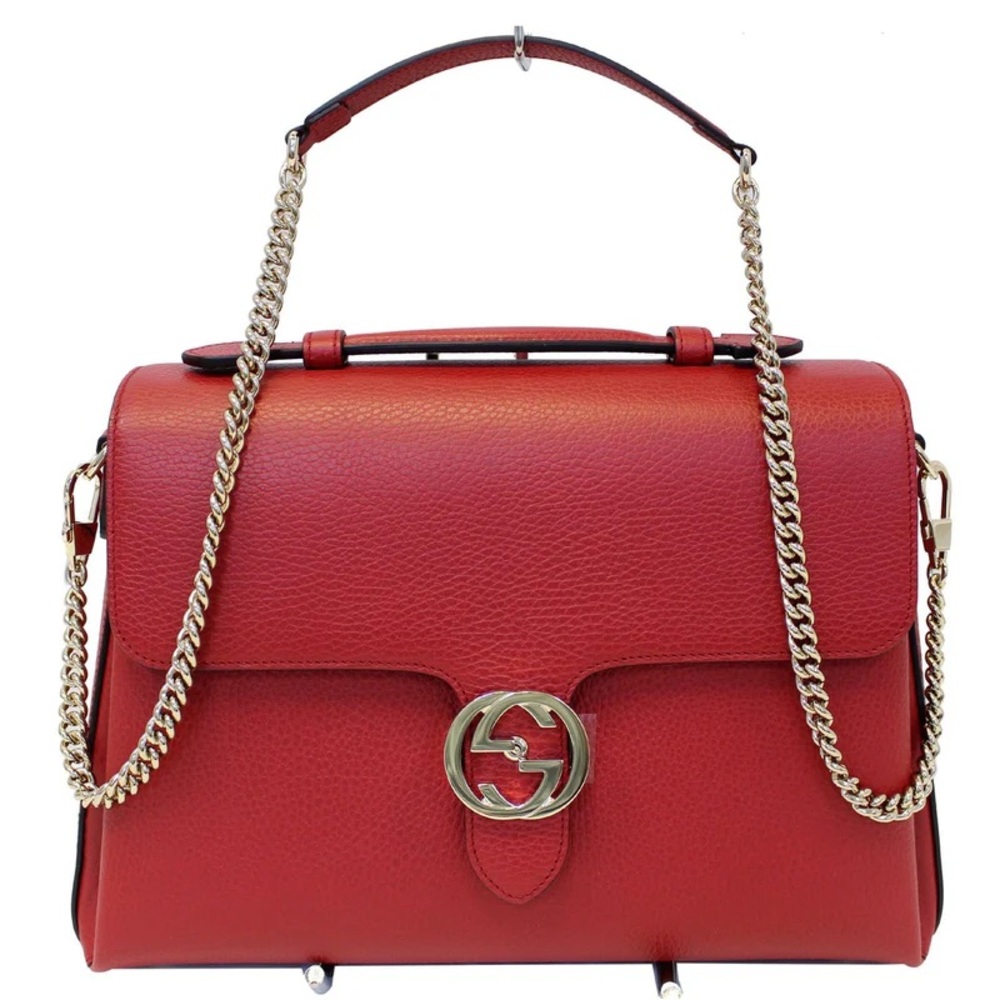 GUCCI AUTHENTIC Interlocking G Satchel
